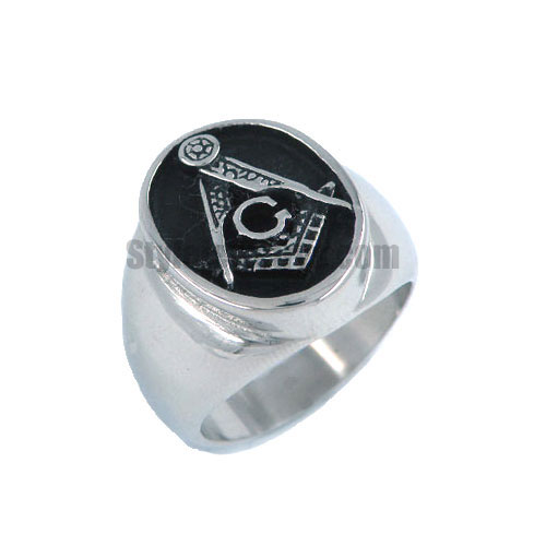 Stainless steel jewelry ring freem compass bow compasses masonic ring SWR0014 - Click Image to Close